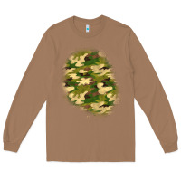 Toasted Coconut camouflage patch 3 Long Sleeve Tee - BundleAndBundleShop