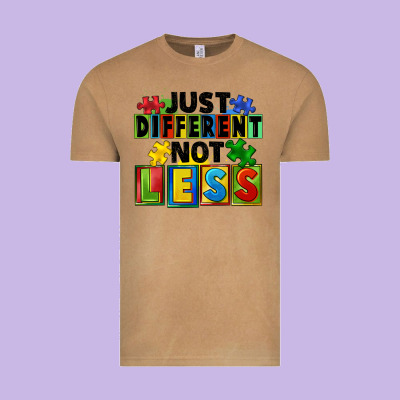 Just Different Not Less Vintage Tee Designed By Fadigitalartstudio