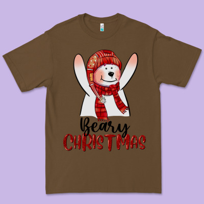 Beary Christmas Premium Tee Designed By Cowgirlartshop