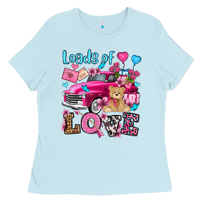Loads Of Love Valentine's Day Olivia Ladies Tee by OliviaCreatesArt | Teevron