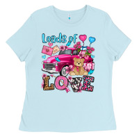 Baby Blue loads of love valentine's day olivia Ladies Tee - OliviaCreatesArt
