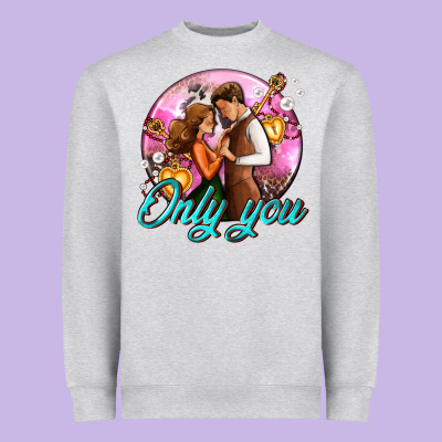 Only You And Couple With Keys Heavyweight Sweatshirt Designed By Adodesignshop