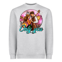 Heather Grey only you and couple with keys Heavyweight Sweatshirt - AdoDesignShop