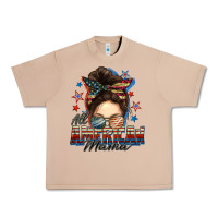 Burro All American mama messy bun 4th of july Urban Heavy Tee - FaDigitalArtStudio