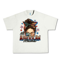 Pistachio All American mama messy bun 4th of july Urban Heavy Tee - FaDigitalArtStudio