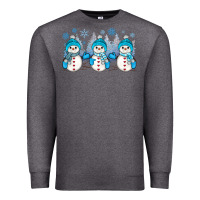 Charcoal Heather snowman winter Premium Sweatshirt - JahusDesignShop