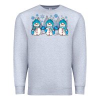Heather Grey snowman winter Premium Sweatshirt - JahusDesignShop