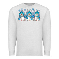 Oatmeal Heather snowman winter Premium Sweatshirt - JahusDesignShop