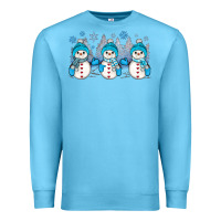 Ocean Blue snowman winter Premium Sweatshirt - JahusDesignShop