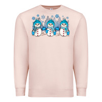 Pale Pink snowman winter Premium Sweatshirt - JahusDesignShop