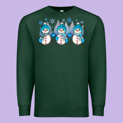 Snowman Winter Premium Sweatshirt Designed By Jahusdesignshop