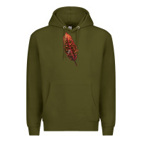 Army Green croton leaf Premium Hoodie - LillyAllenDesigns