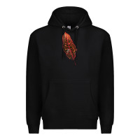 Black croton leaf Premium Hoodie - LillyAllenDesigns