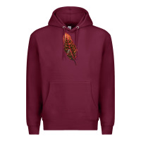 Burgundy croton leaf Premium Hoodie - LillyAllenDesigns