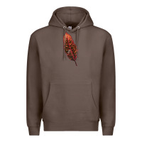 Coffee croton leaf Premium Hoodie - LillyAllenDesigns