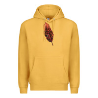 Mustard croton leaf Premium Hoodie - LillyAllenDesigns