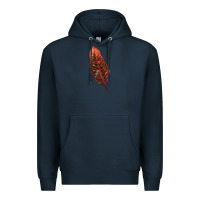Navy croton leaf Premium Hoodie - LillyAllenDesigns