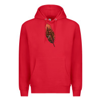 Red croton leaf Premium Hoodie - LillyAllenDesigns