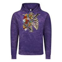 Cloud Purple kinda emotionless kinda emotional skeleton chest Vintage Hoodie - FaDigitalArtStudio
