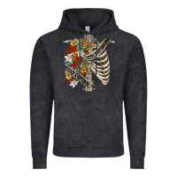 Vintage Black kinda emotionless kinda emotional skeleton chest Vintage Hoodie - FaDigitalArtStudio