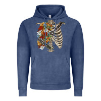 Vintage Denim kinda emotionless kinda emotional skeleton chest Vintage Hoodie - FaDigitalArtStudio