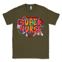 Army Green super nurse Classic Tee - CowGirlArtShop