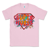 Bubblegum Pink super nurse Classic Tee - CowGirlArtShop