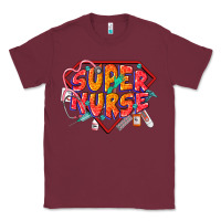 Burgundy super nurse Classic Tee - CowGirlArtShop