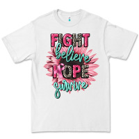 White fight believe hope survive cancer awareness Premium Tee - CowGirlArtShop