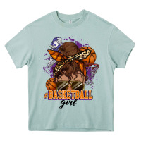 Arona Messy bun Basketball girl Heavy Core Tee - HowdyJamesFarm
