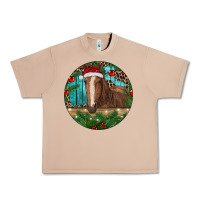 Burro Brown Horse Christmas Urban Heavy Tee - RanaPortraitStore