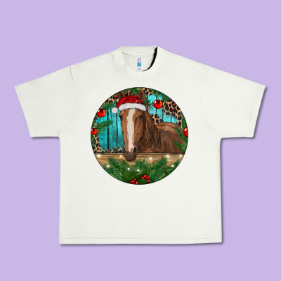 Brown Horse Christmas Urban Heavy Tee Designed By Ranaportraitstore