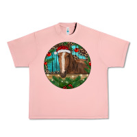 Salmon Brown Horse Christmas Urban Heavy Tee - RanaPortraitStore