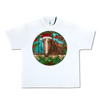 White Brown Horse Christmas Urban Heavy Tee - RanaPortraitStore