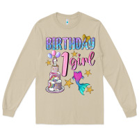 Mushroom birthday girl 1 Long Sleeve Tee - BundleAndBundleShop