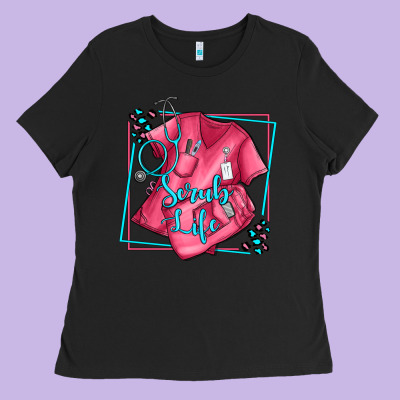 Nurse Scrub Life Olivia Ladies Tee Designed By Oliviacreatesart