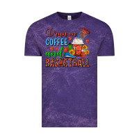 Cloud Purple I Run On Coffee And Basketball Frappe Vintage Tee - FaDigitalArtStudio