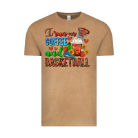 I Run On Coffee And Basketball Frappe Vintage Tee | Teevron
