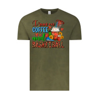 Vintage Olive I Run On Coffee And Basketball Frappe Vintage Tee - FaDigitalArtStudio
