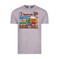 Vintage Zinc I Run On Coffee And Basketball Frappe Vintage Tee - FaDigitalArtStudio