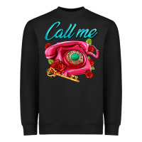 Black call me roses and pink telephone Heavyweight Sweatshirt - AdoDesignShop
