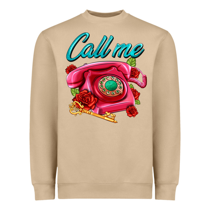 Call Me Roses And Pink Telephone Heavyweight Sweatshirt by AdoDesignShop | Teevron