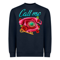 Navy call me roses and pink telephone Heavyweight Sweatshirt - AdoDesignShop