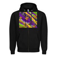 Black mardi gras fleur delis leopard and cowhide Zipper Hoodie - AdoDesignShop