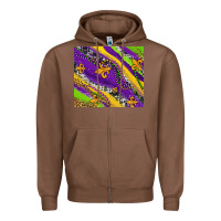 Chestnut mardi gras fleur delis leopard and cowhide Zipper Hoodie - AdoDesignShop