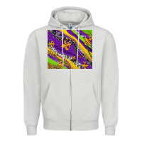 Dove Grey mardi gras fleur delis leopard and cowhide Zipper Hoodie - AdoDesignShop