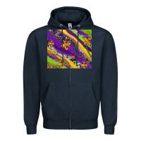 Navy mardi gras fleur delis leopard and cowhide Zipper Hoodie - AdoDesignShop