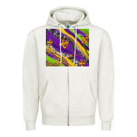Oatmeal Heather mardi gras fleur delis leopard and cowhide Zipper Hoodie - AdoDesignShop