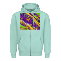 Seafoam mardi gras fleur delis leopard and cowhide Zipper Hoodie - AdoDesignShop