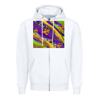 White mardi gras fleur delis leopard and cowhide Zipper Hoodie - AdoDesignShop